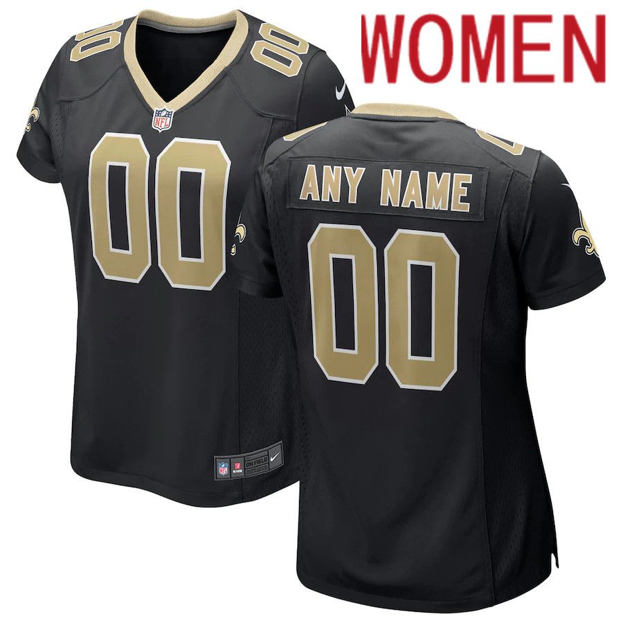 Cheap Women New Orleans Saints Nike Black Custom Game NFL Jersey
